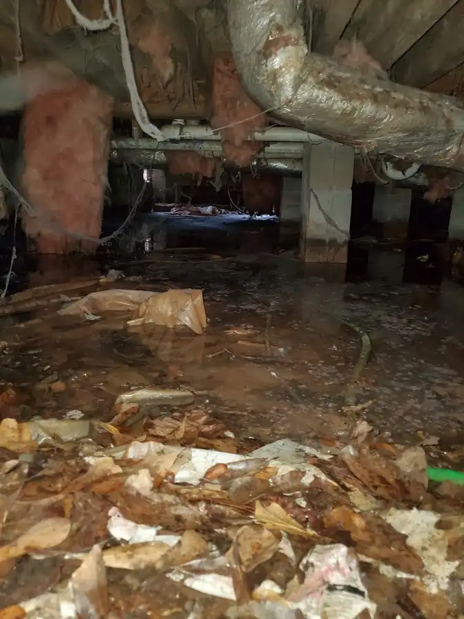 Crawl space flood assessment for Commercial Water Damage Restoration in Vermilion